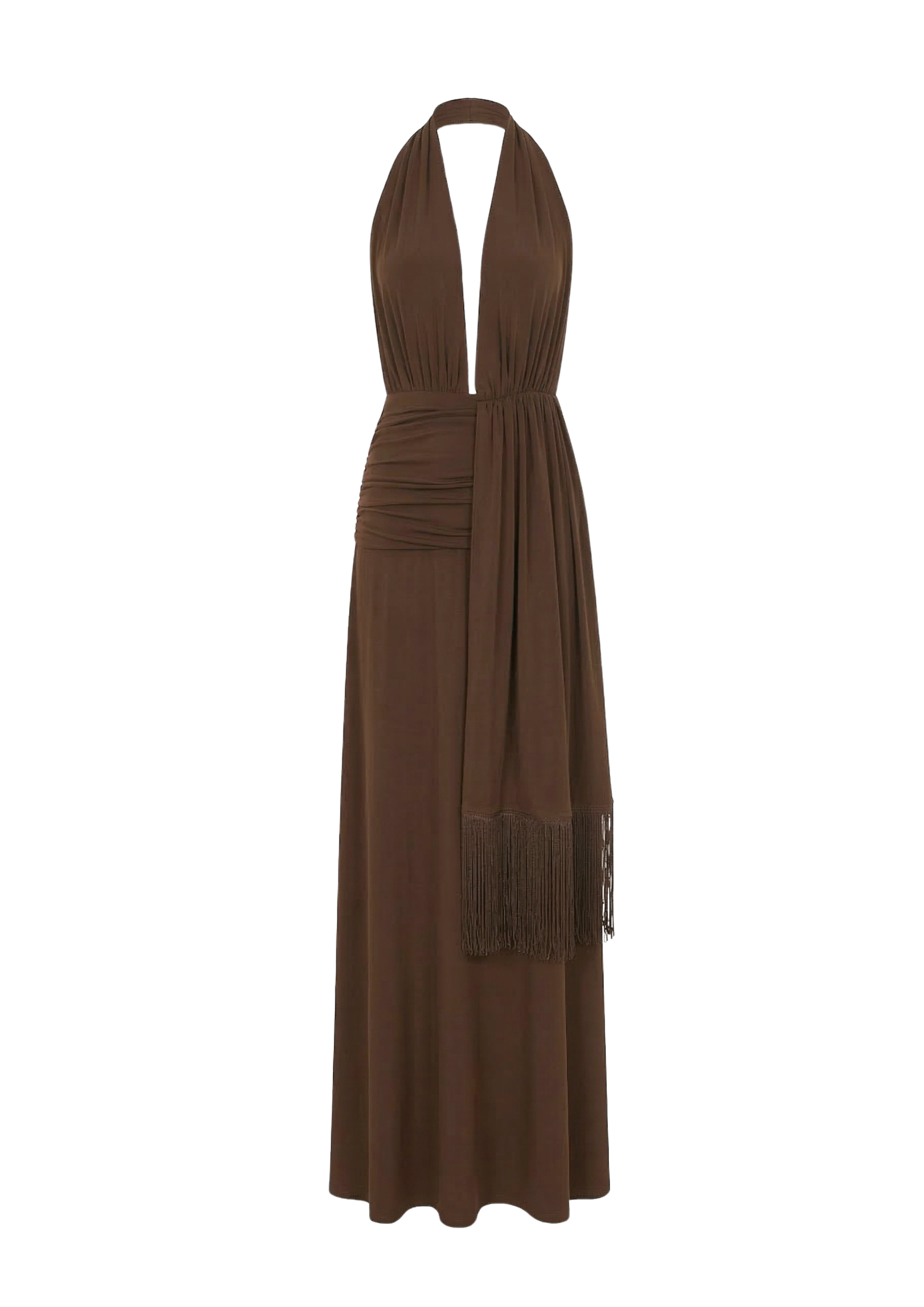 Vestido Palmira marrón chocolate