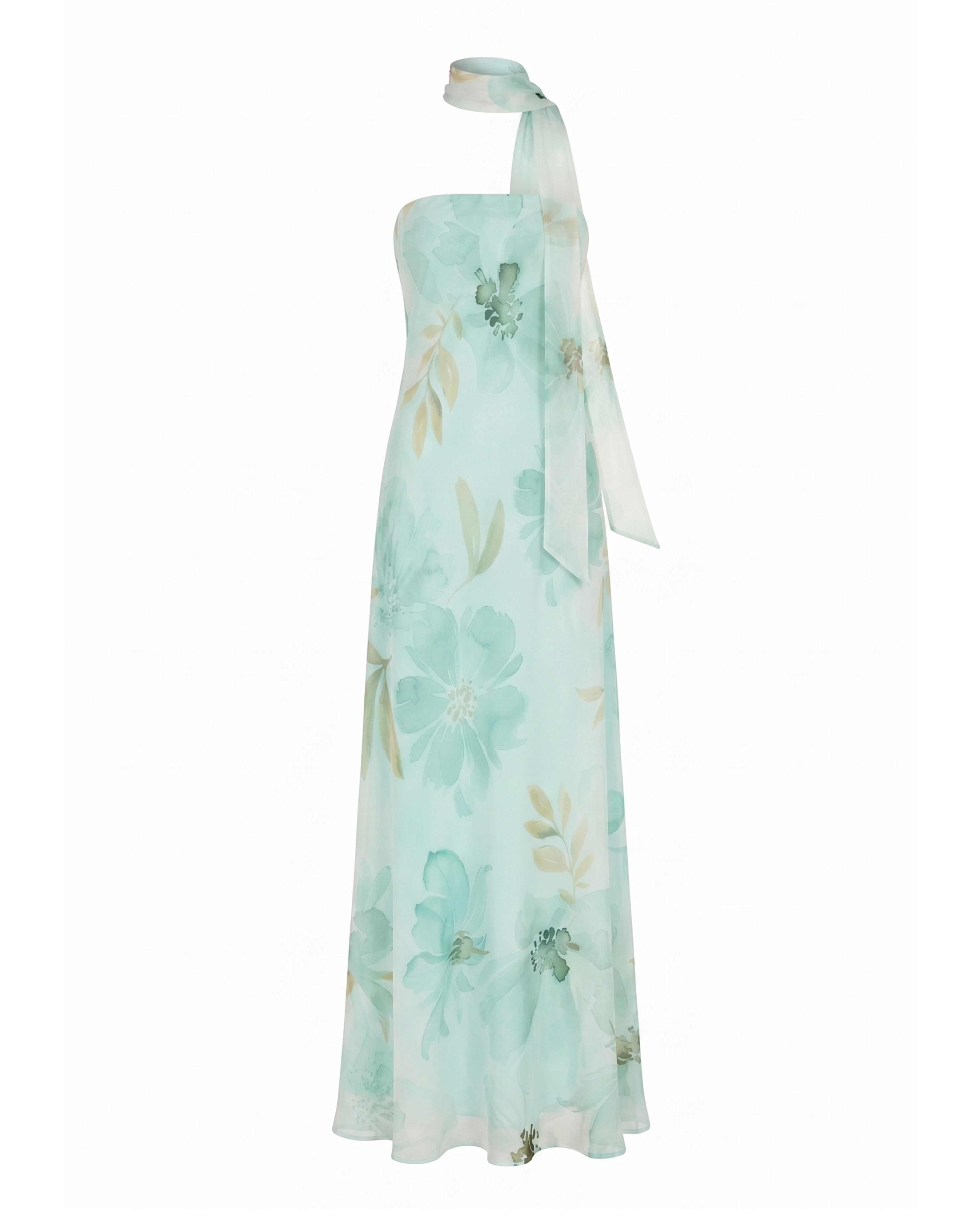 Vestido Cala floral turquesa