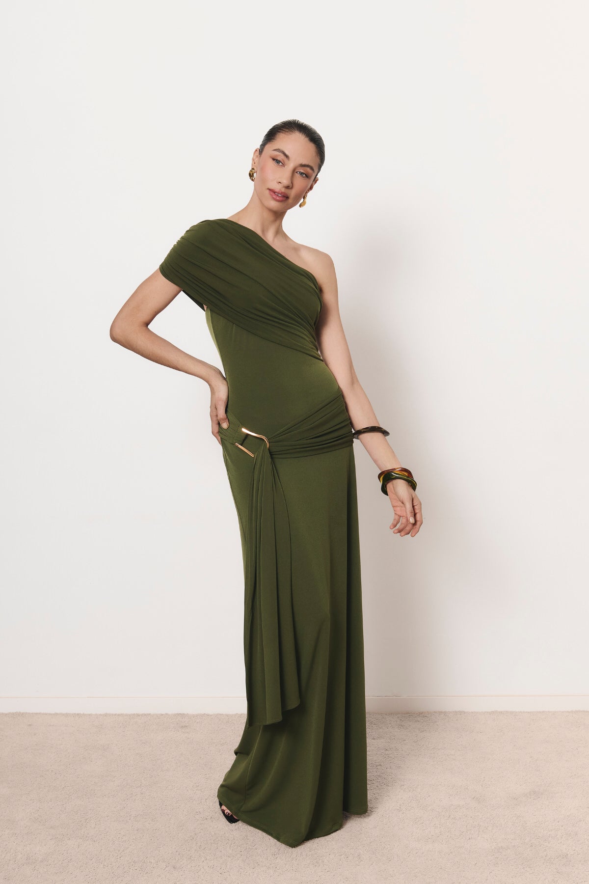 Vestido Pietra verde caqui