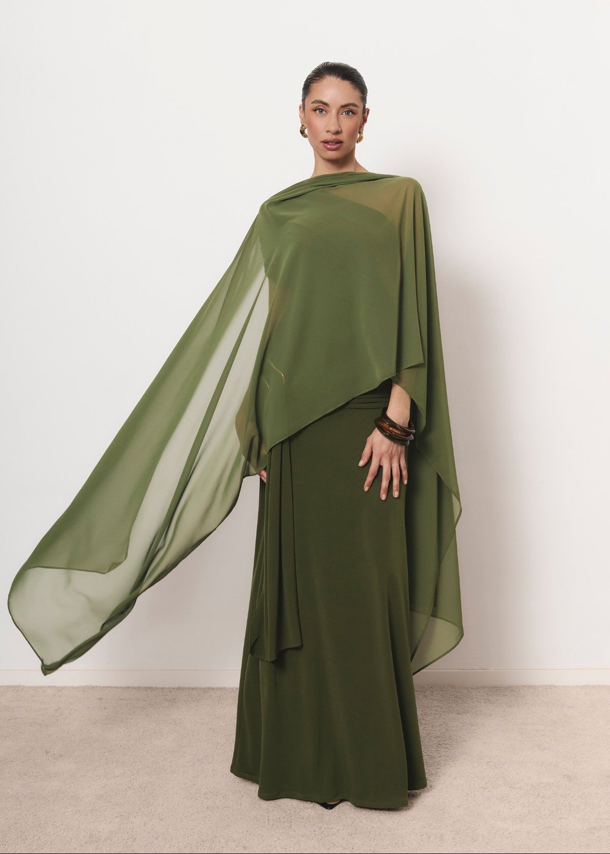 Chal Verona verde musgo