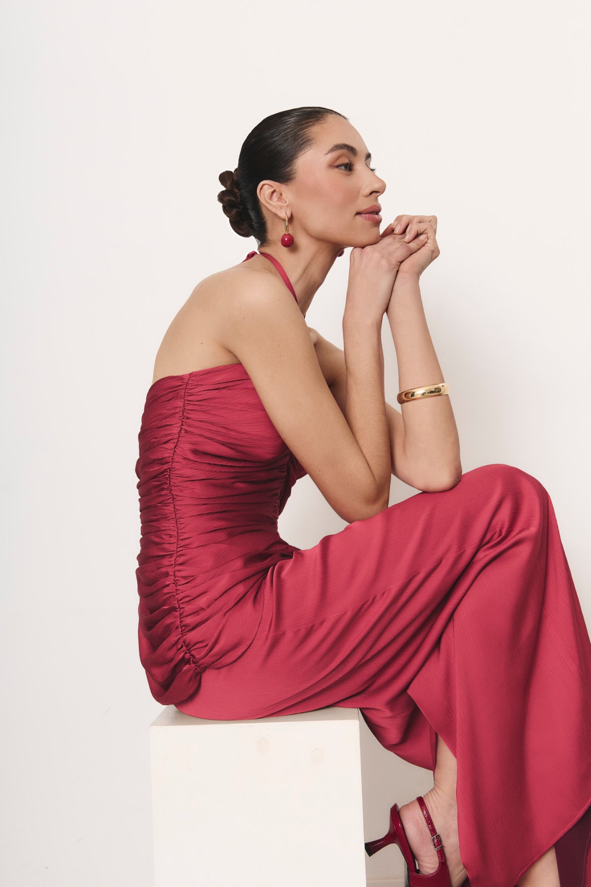 Conjunto Aurora rojo fresa