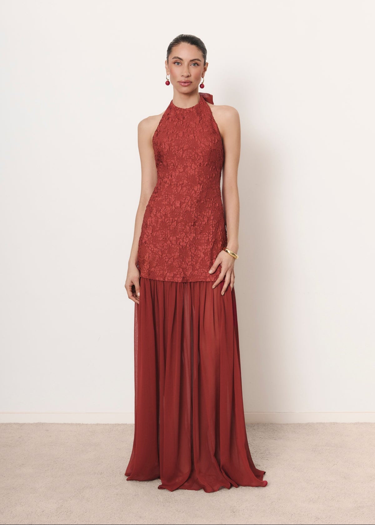 Vestido Juliette rojo fresa