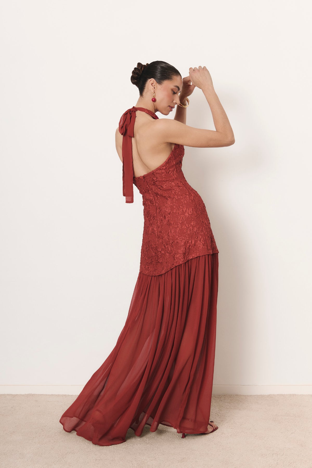 Vestido Juliette rojo fresa