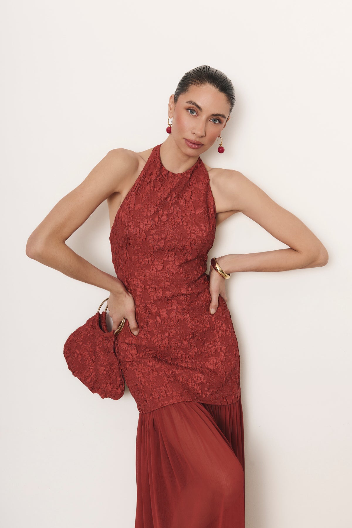 Vestido Juliette rojo fresa