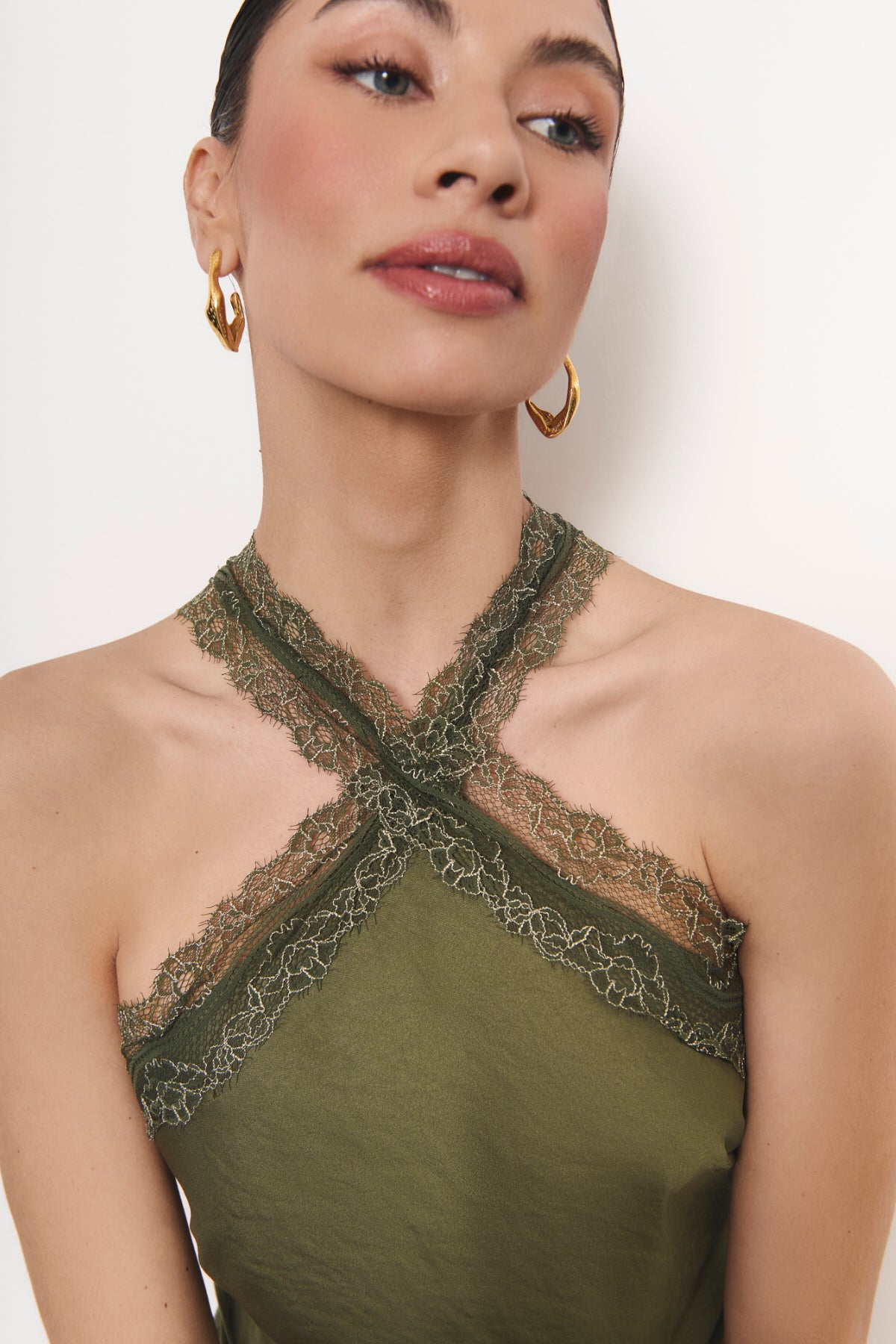 Vestido Luné verde caqui