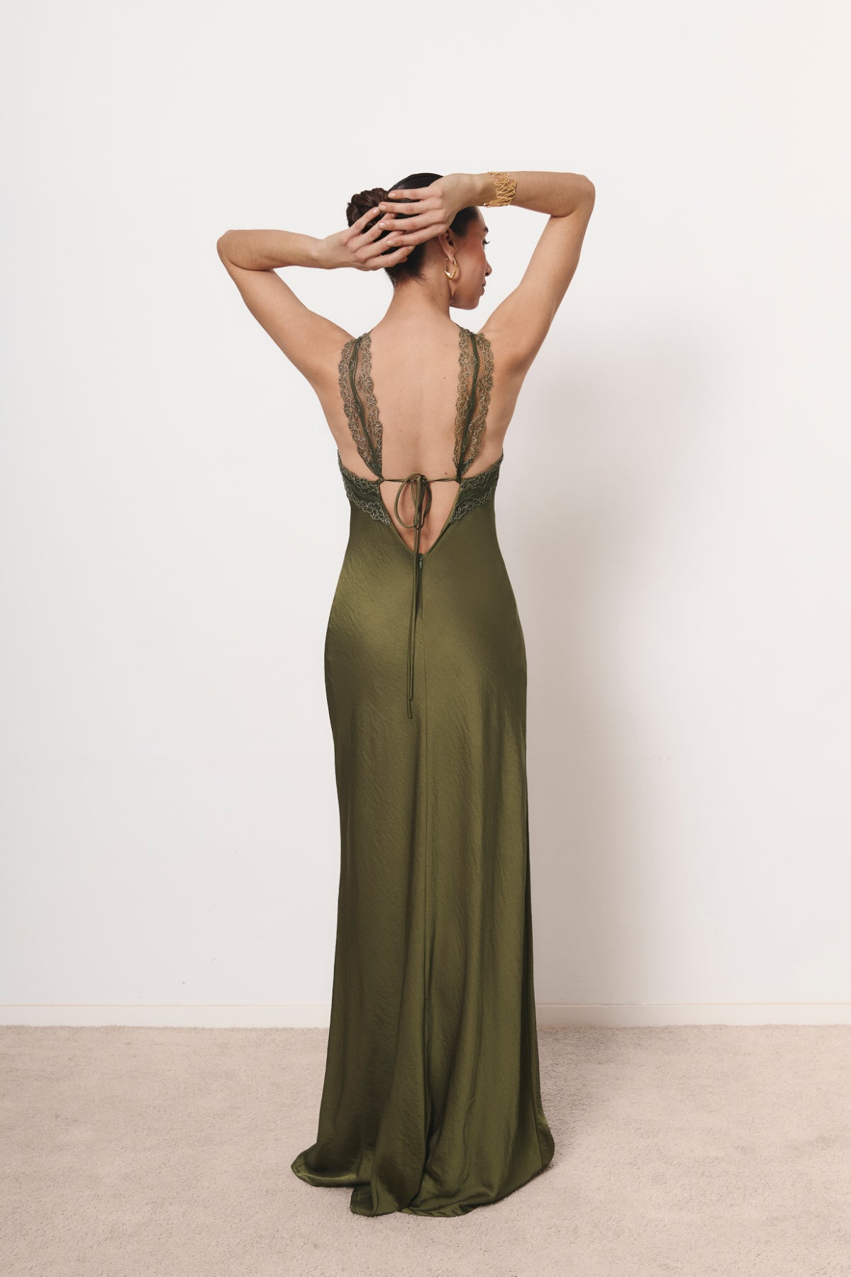 Vestido Luné verde caqui