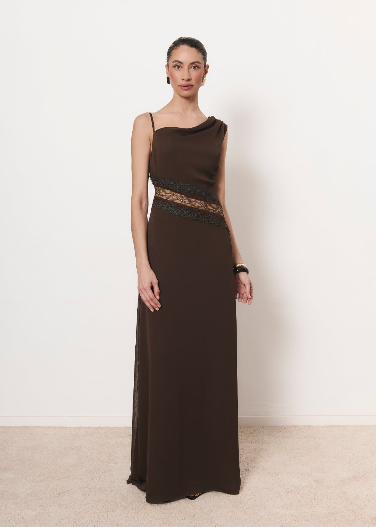Valerie dress in chocolate brown