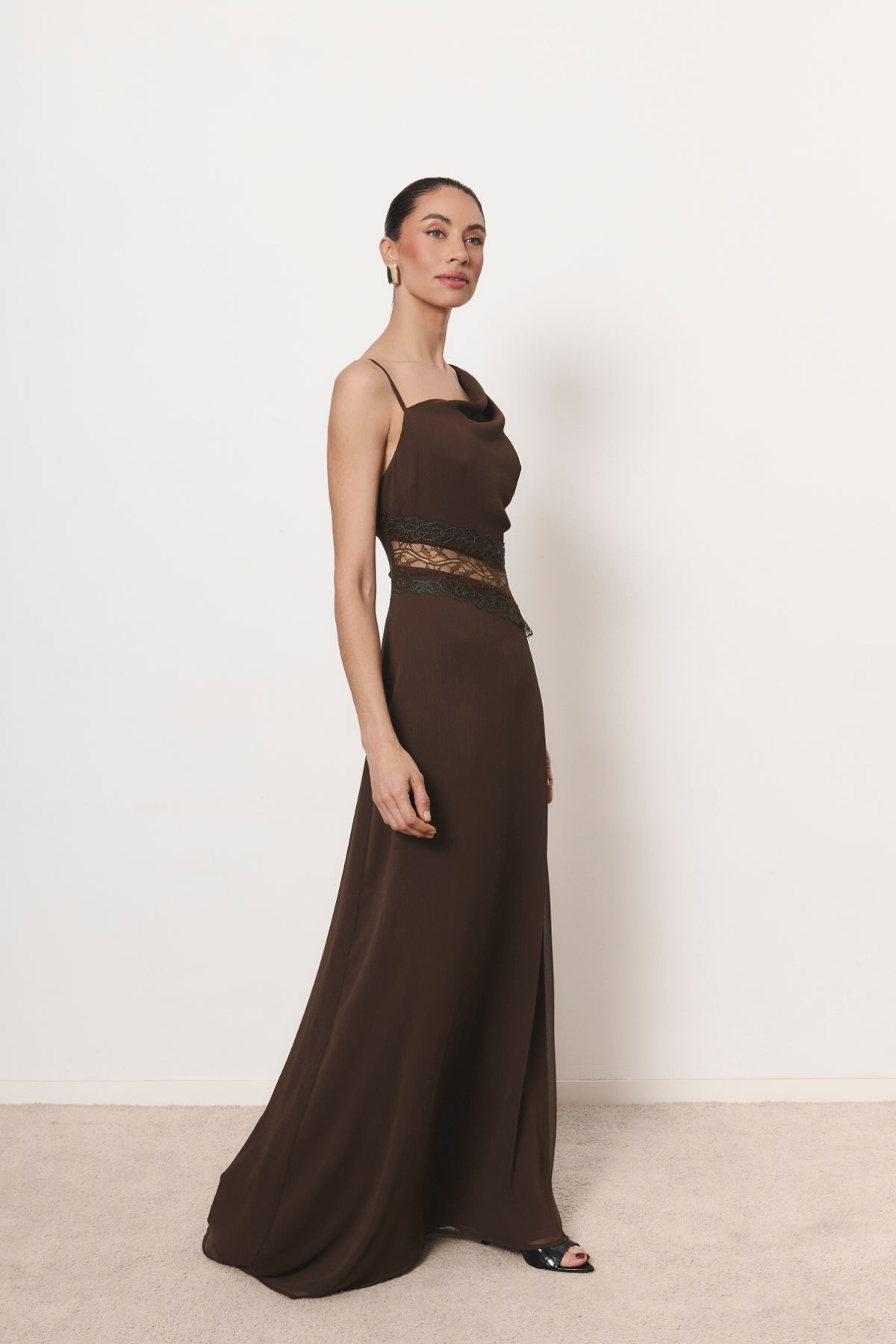 Valerie dress in chocolate brown