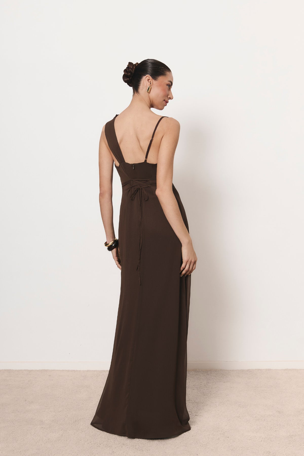 Vestido Valerie marrón chocolate