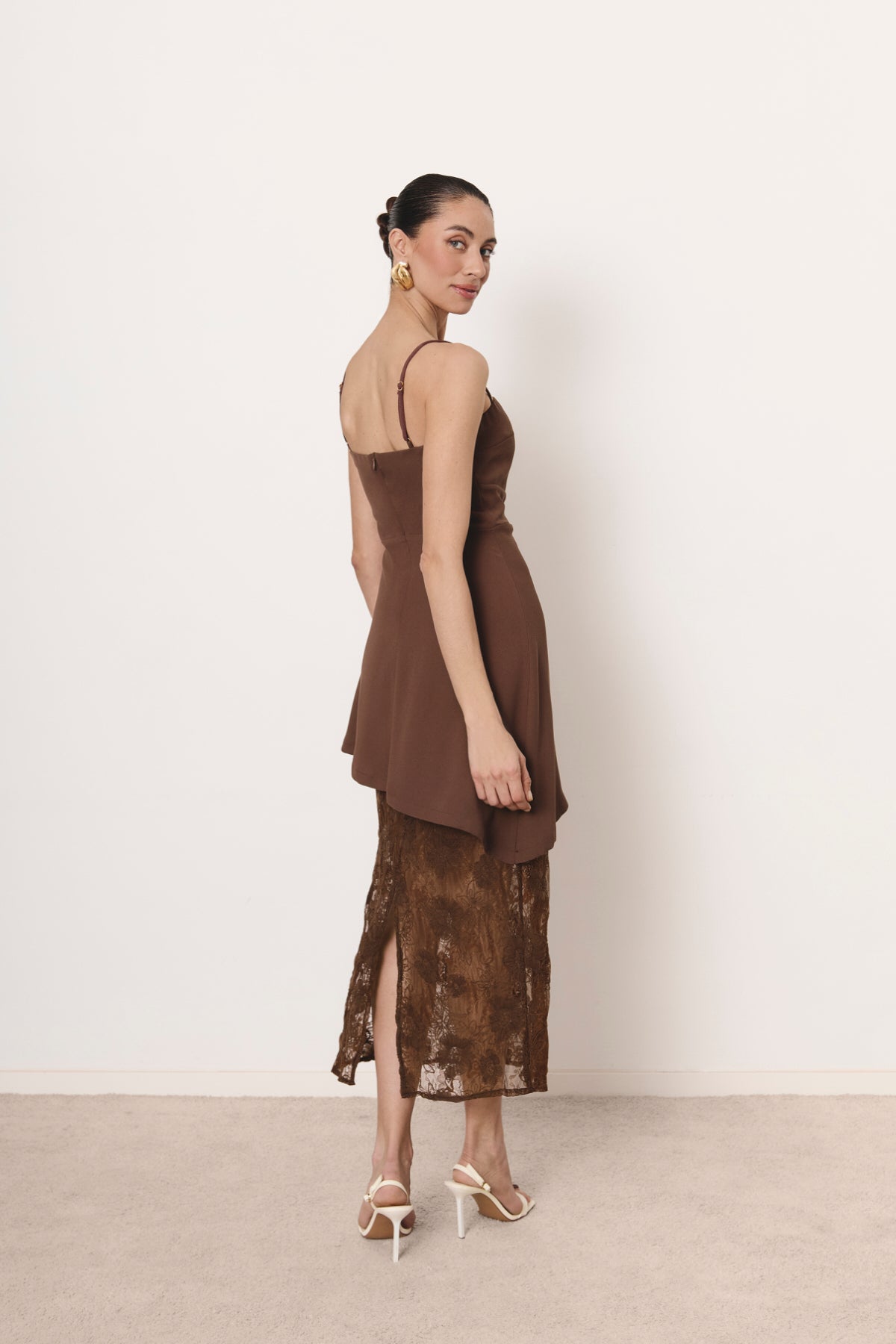 Vestido Theia marrón