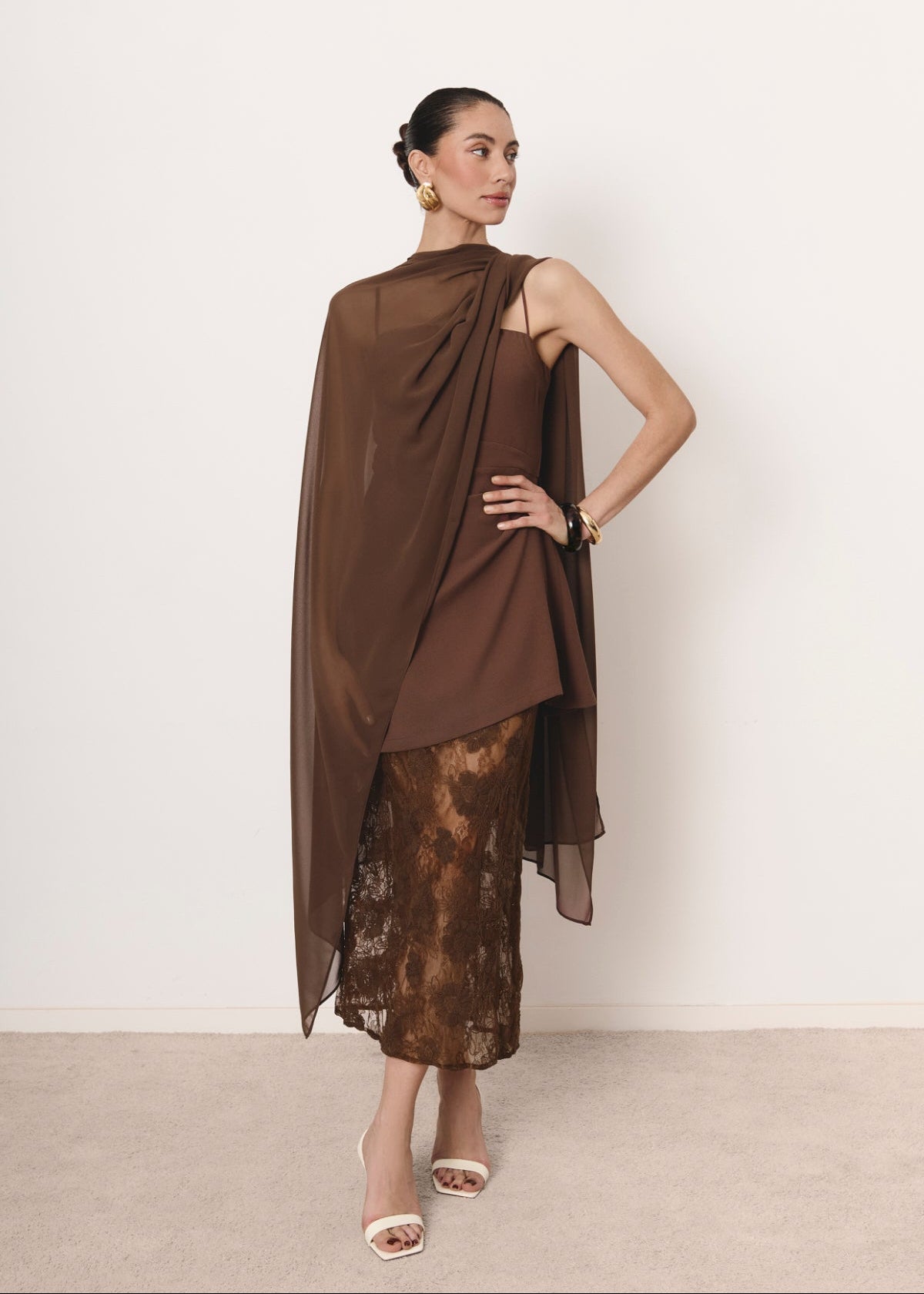 Chal Verona marrón claro