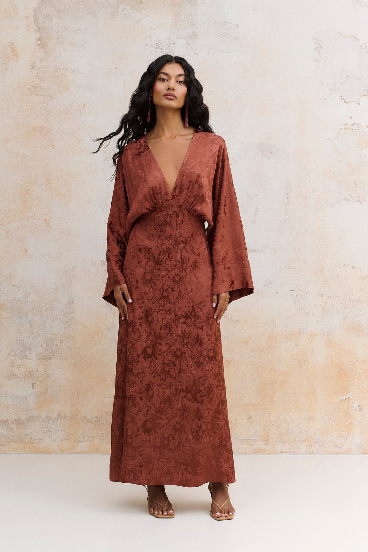 Vestido Diletta terracota