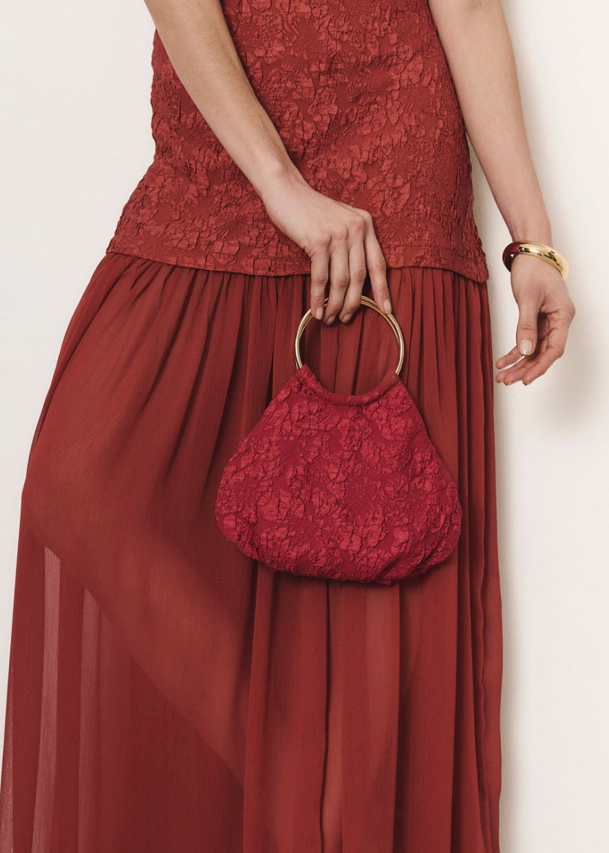 Bolso Belmont rojo fresa