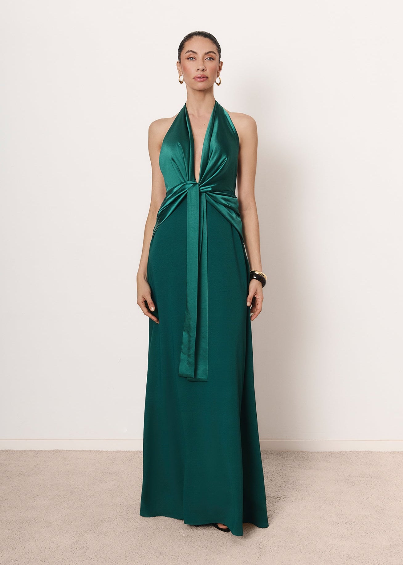 Vestido Nara verde jade