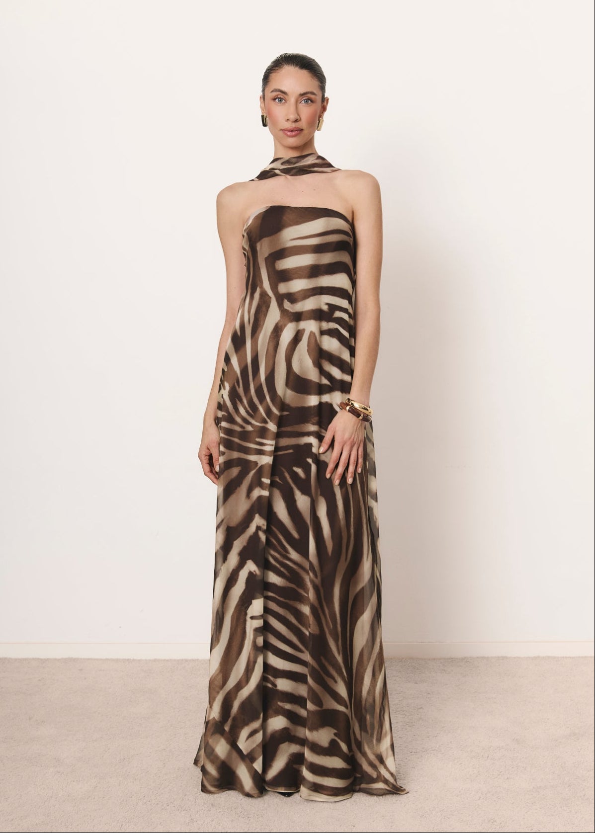 Vestido Cala zebra print