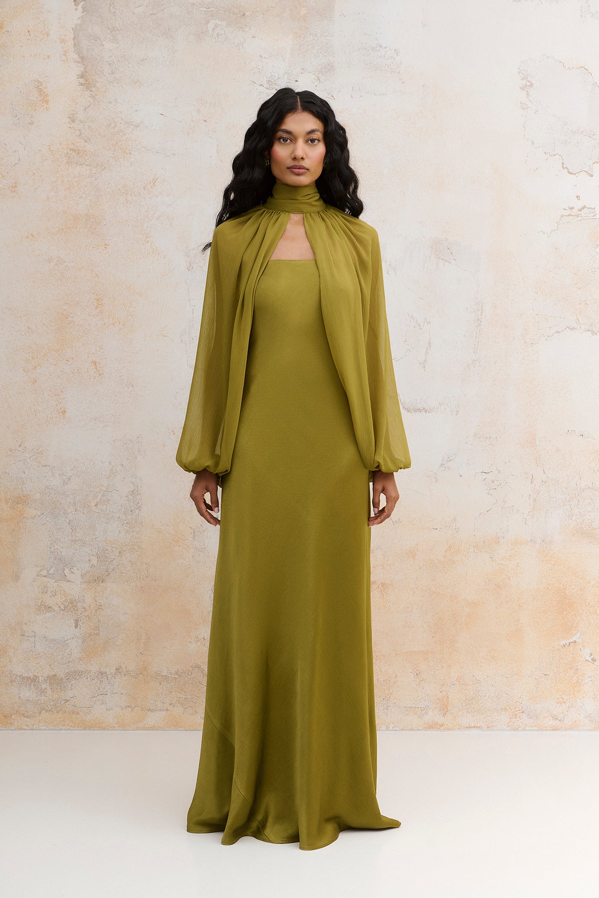 Vestido Olia verde aceite