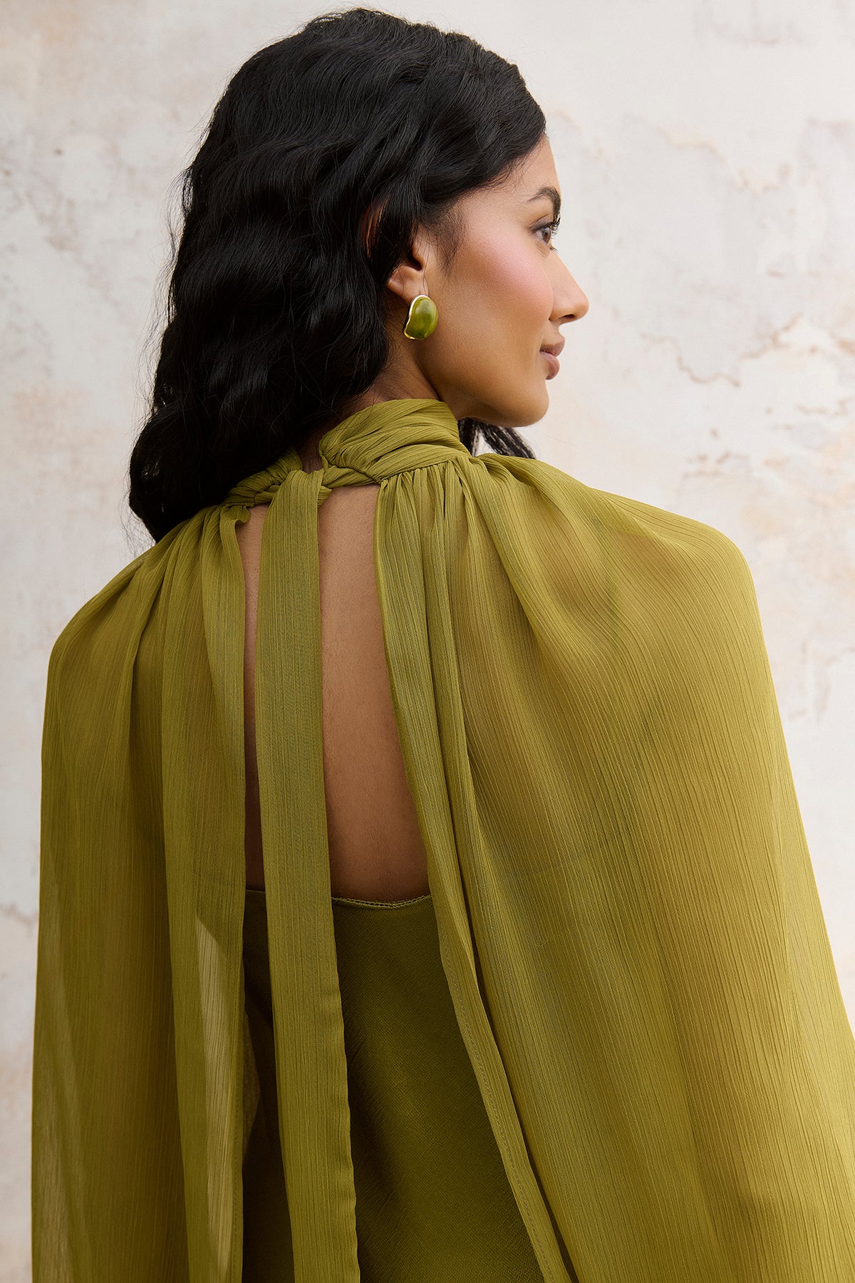 Vestido Olia verde aceite