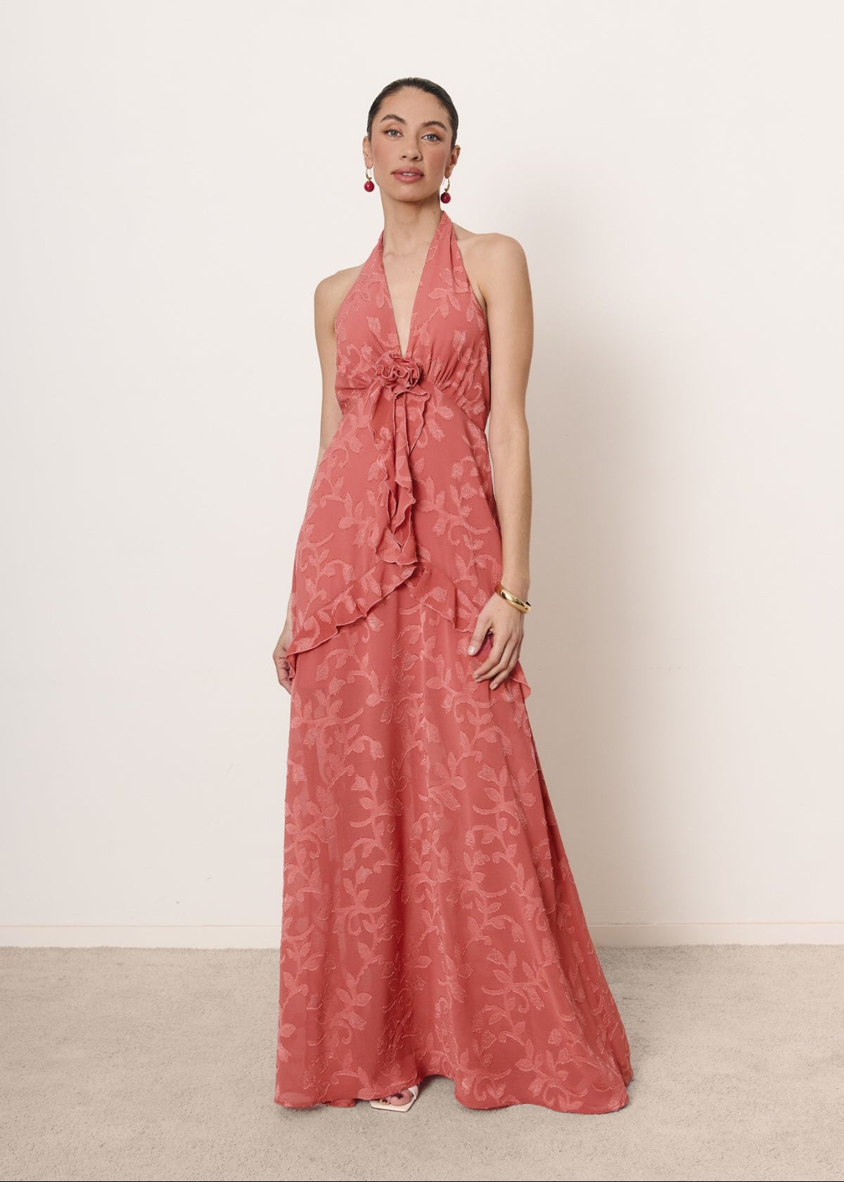 Vestido Bahia rosa coral