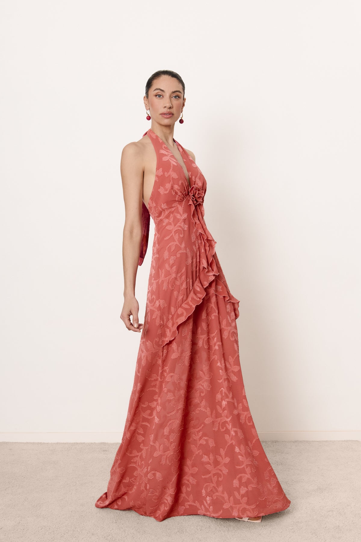 Vestido Bahia rosa coral