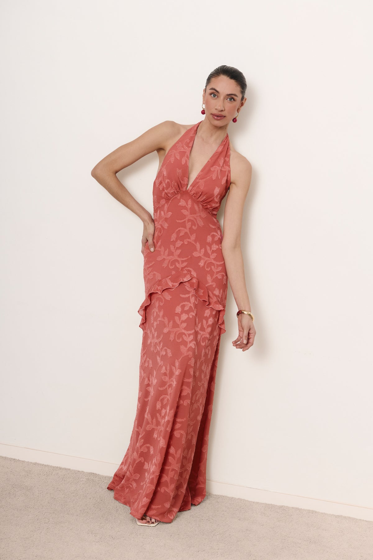 Vestido Bahia rosa coral