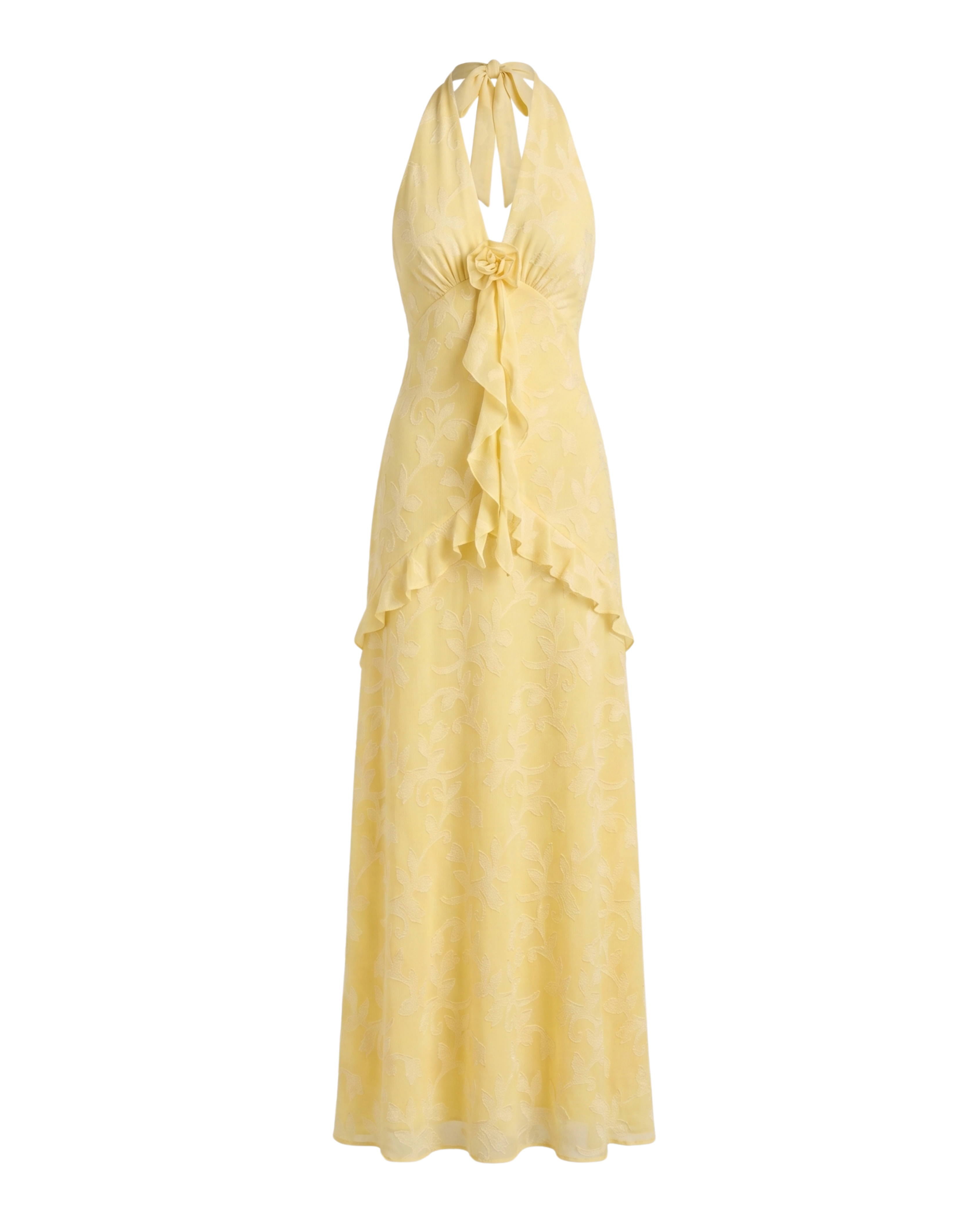 Vestido Bahia amarillo pastel