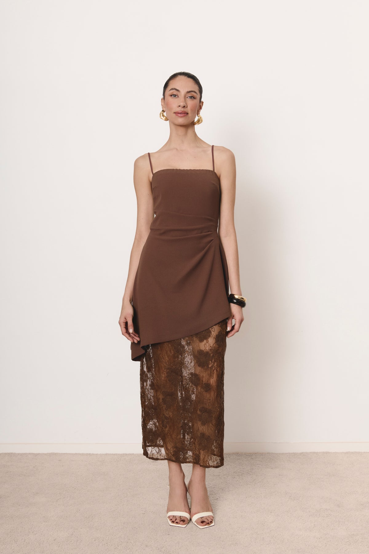 Vestido Theia marrón