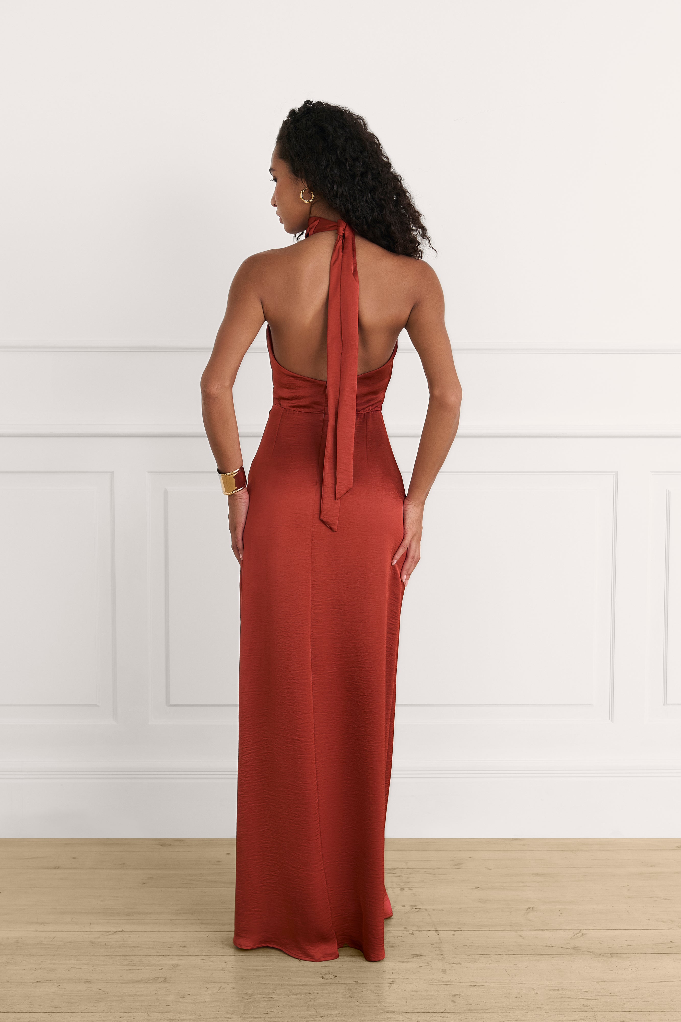Vestido Athena terracota