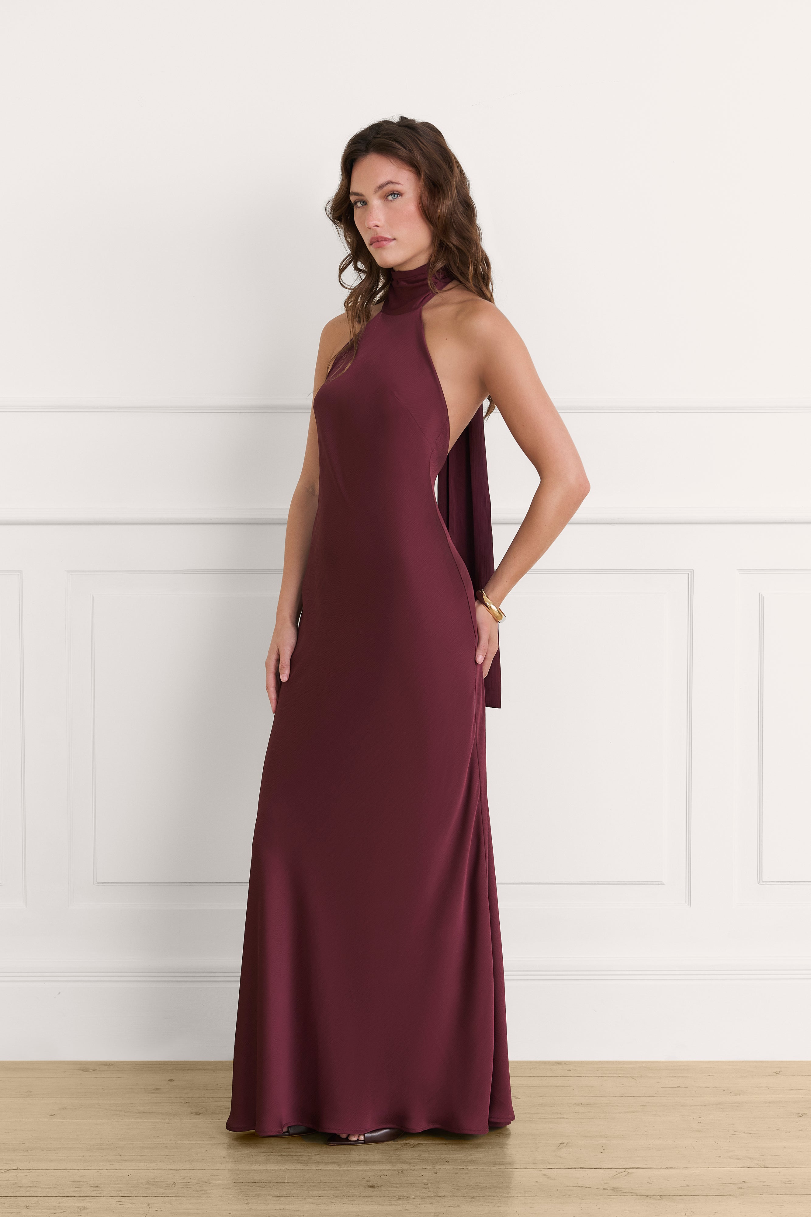 Vestido Stella burgundy