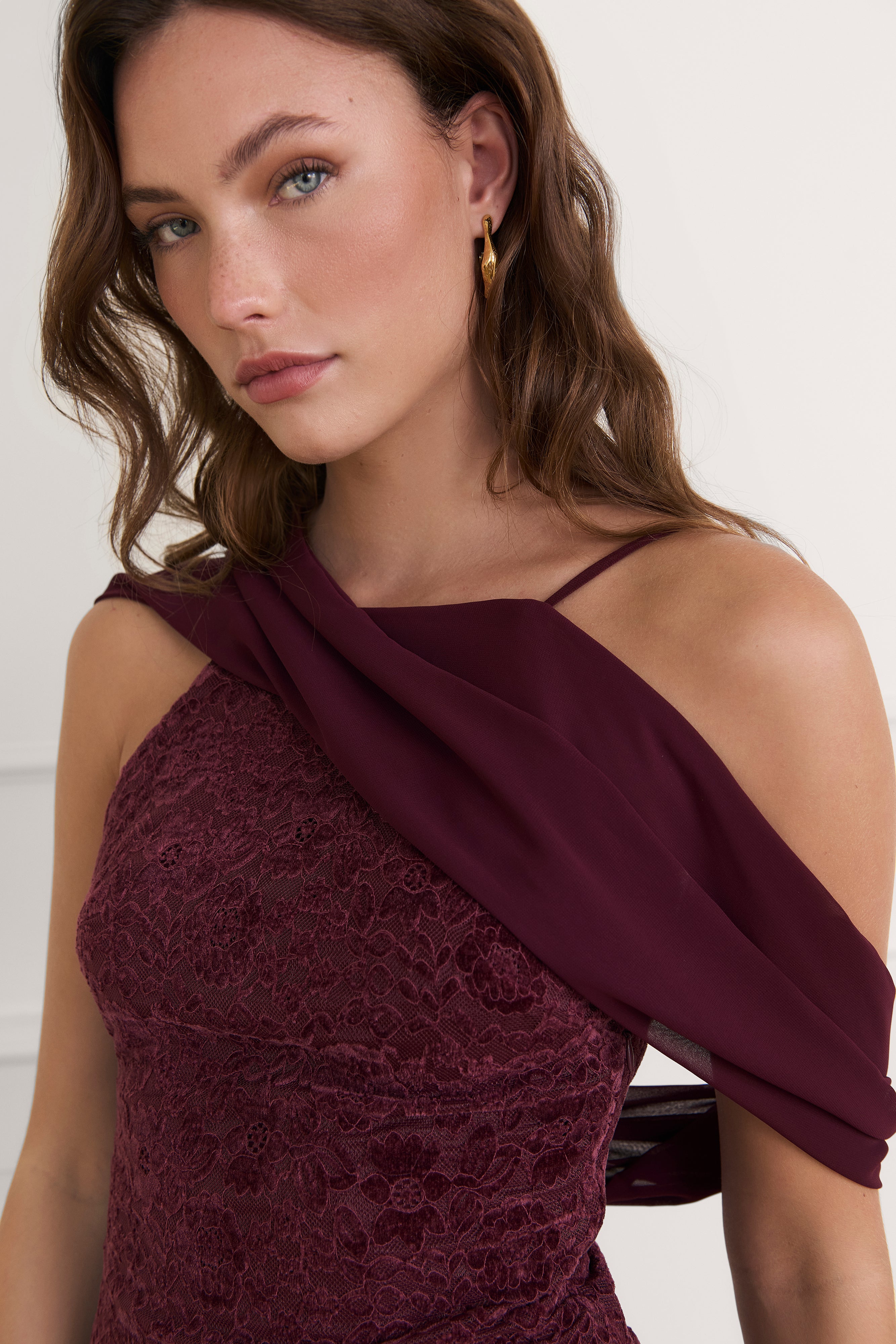 Vestido Francesca burgundy