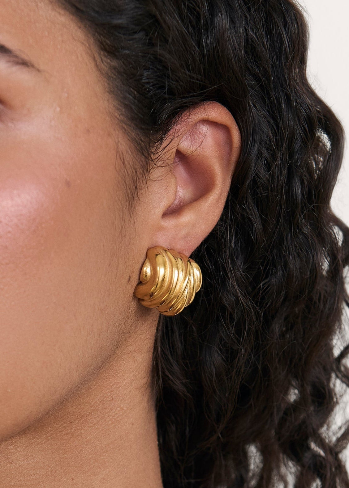 Gold Bromeliad Earrings