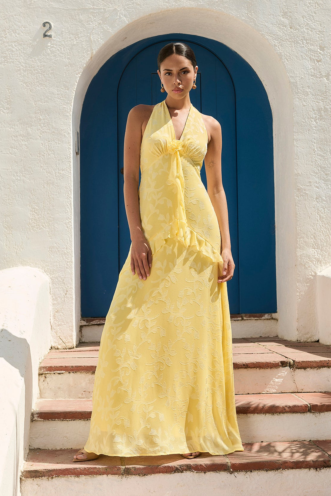 Vestido Bahia amarillo pastel