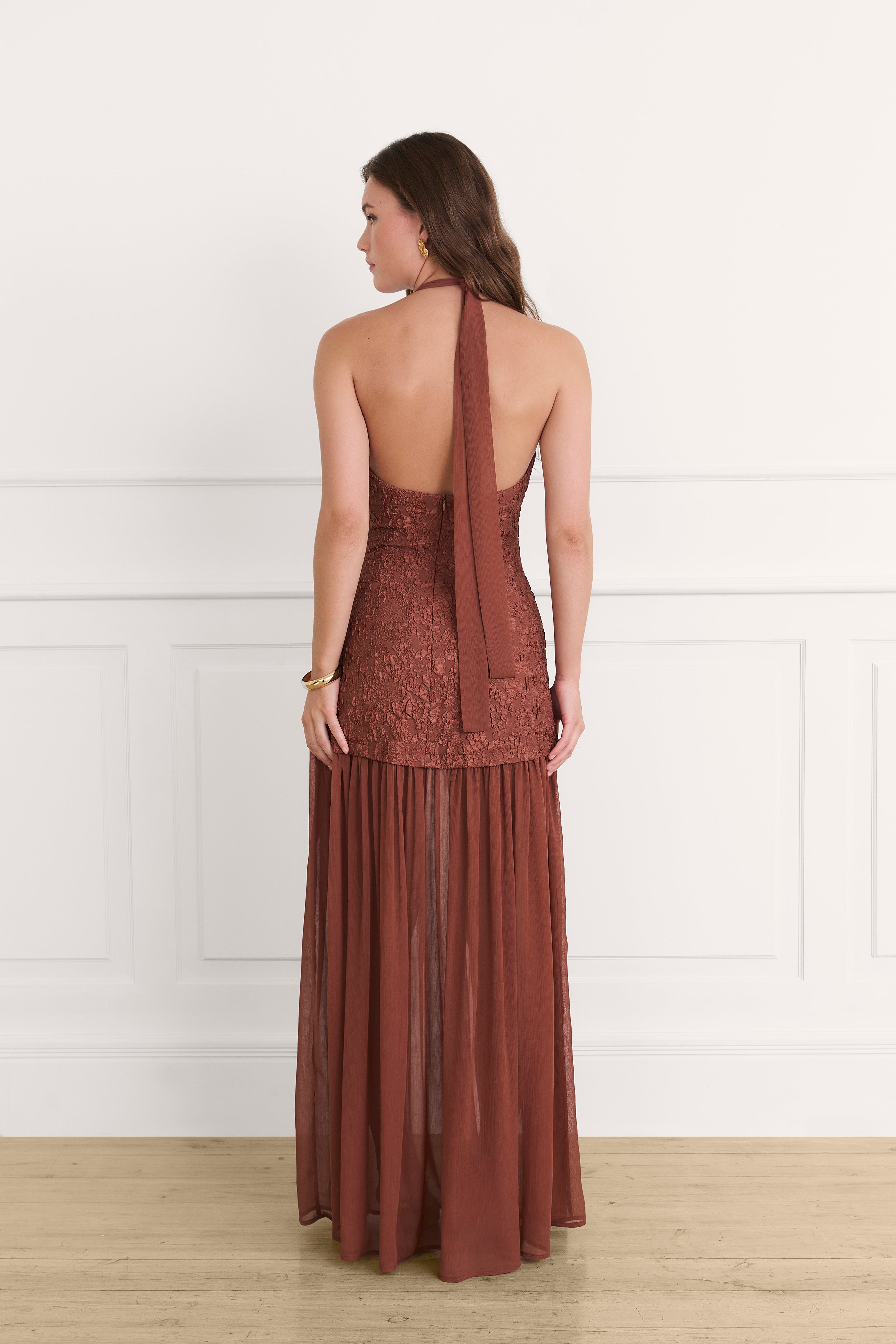 Vestido Juliette terracota