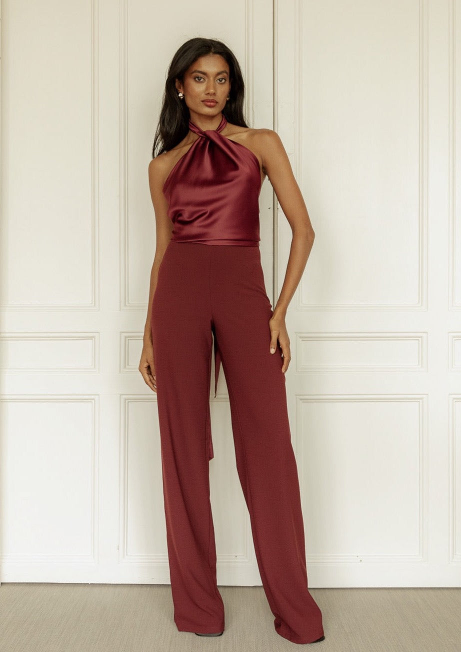 burgundy Bianca trousers