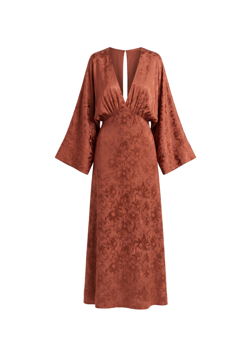 Vestido Diletta terracota