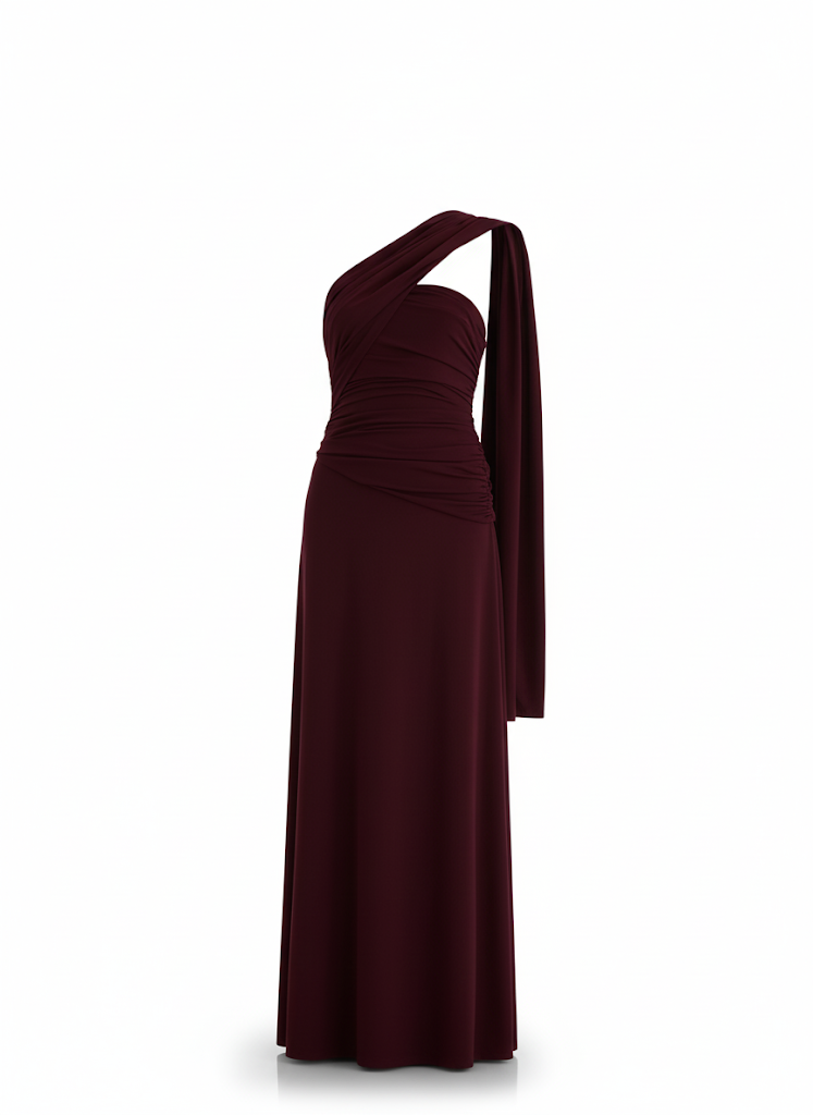 Vestido Geneva burgundy oscuro