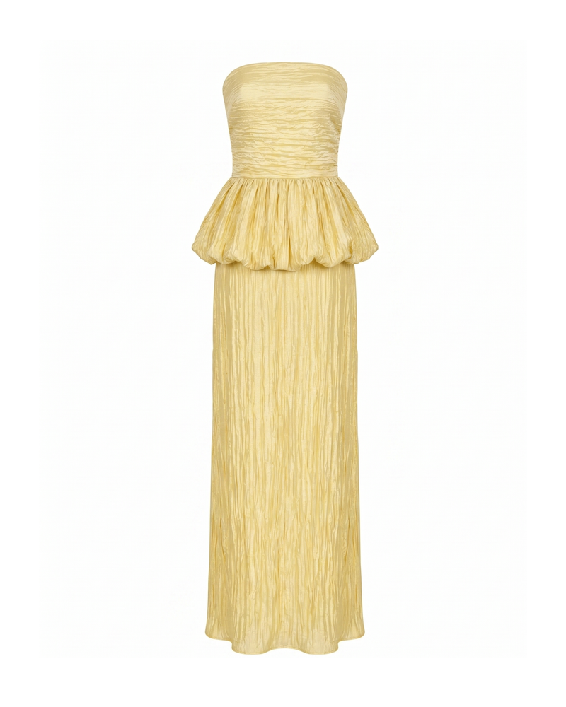 Conjunto Camelia amarillo pastel