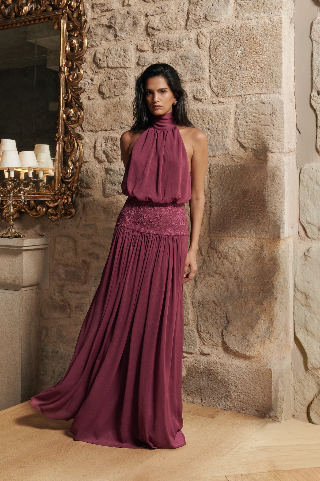 Vestido Daphne ciruela
