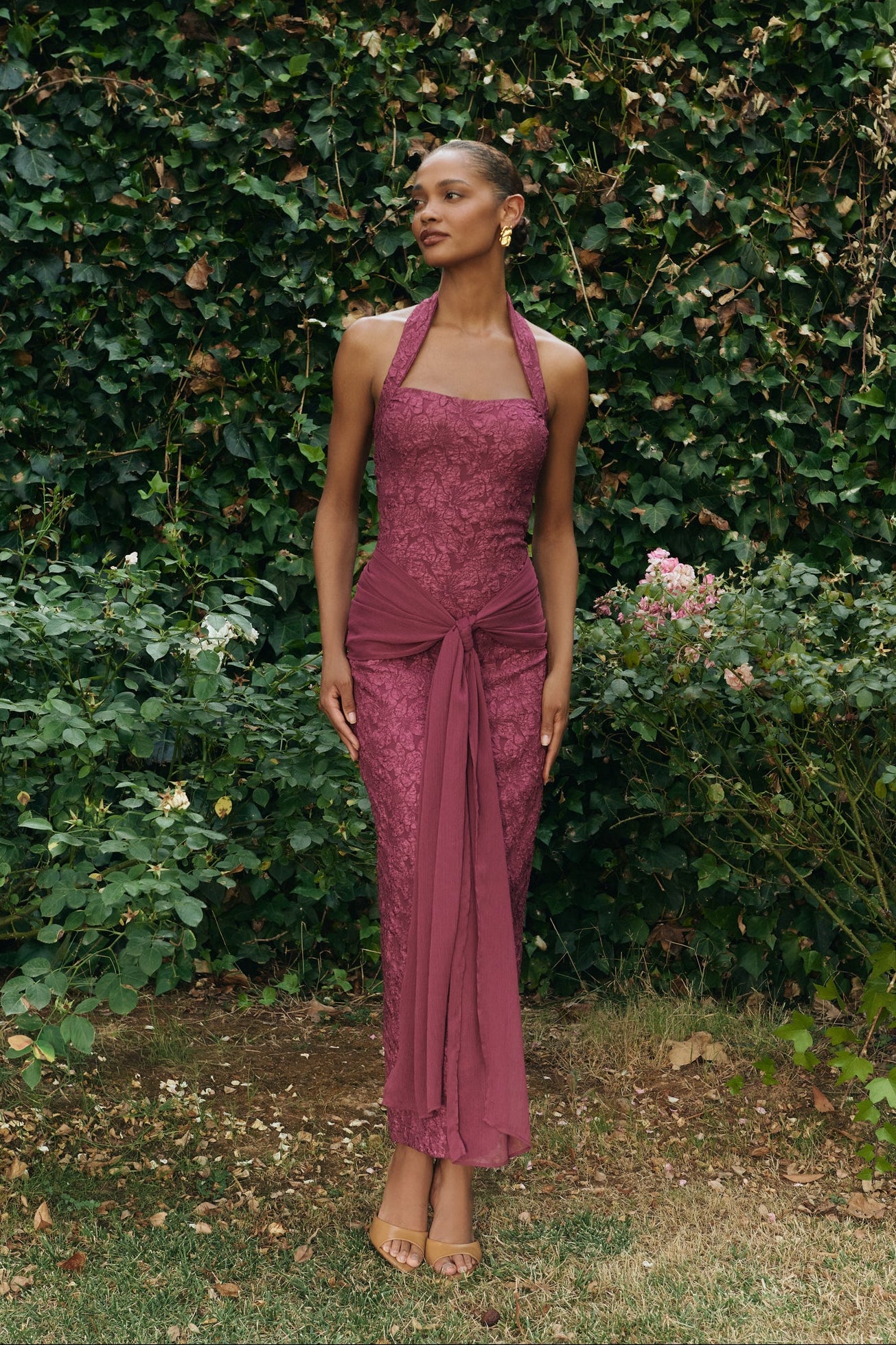 Vestido Fiorella ciruela