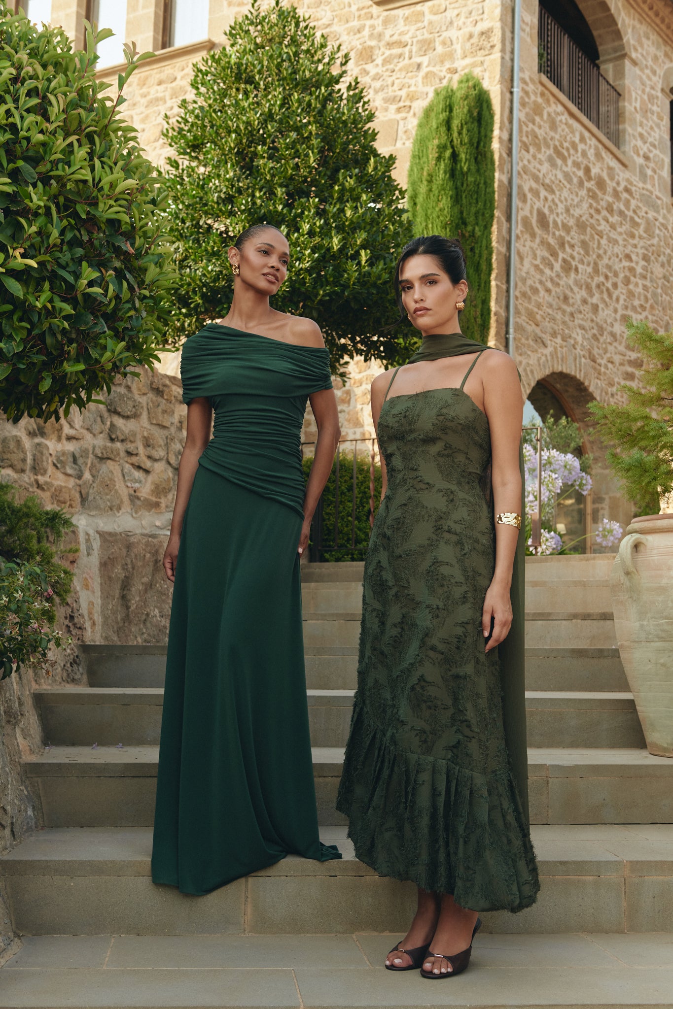 Vestido Vittoria verde oscuro