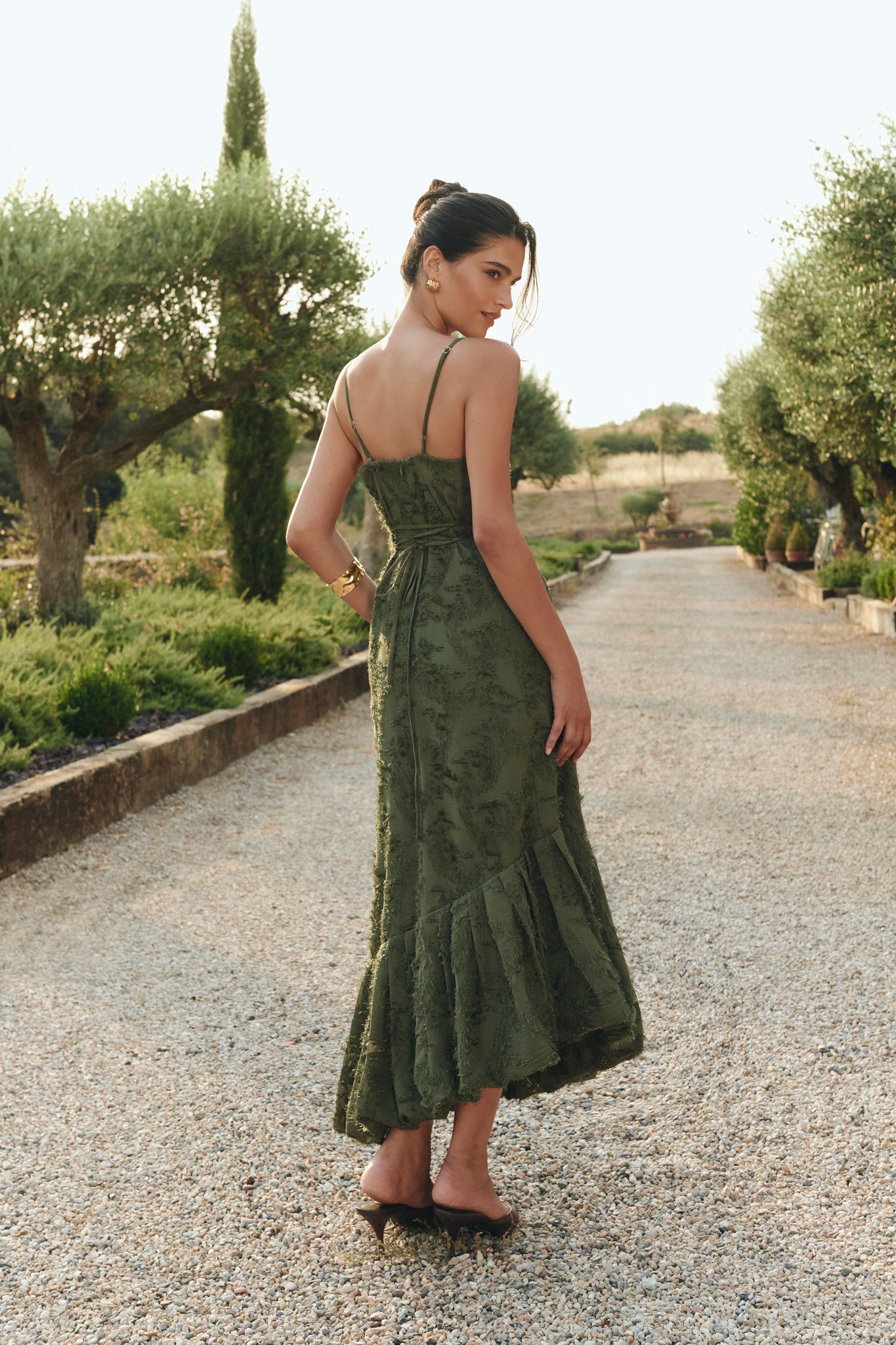 Vestido Vespro verde musgo