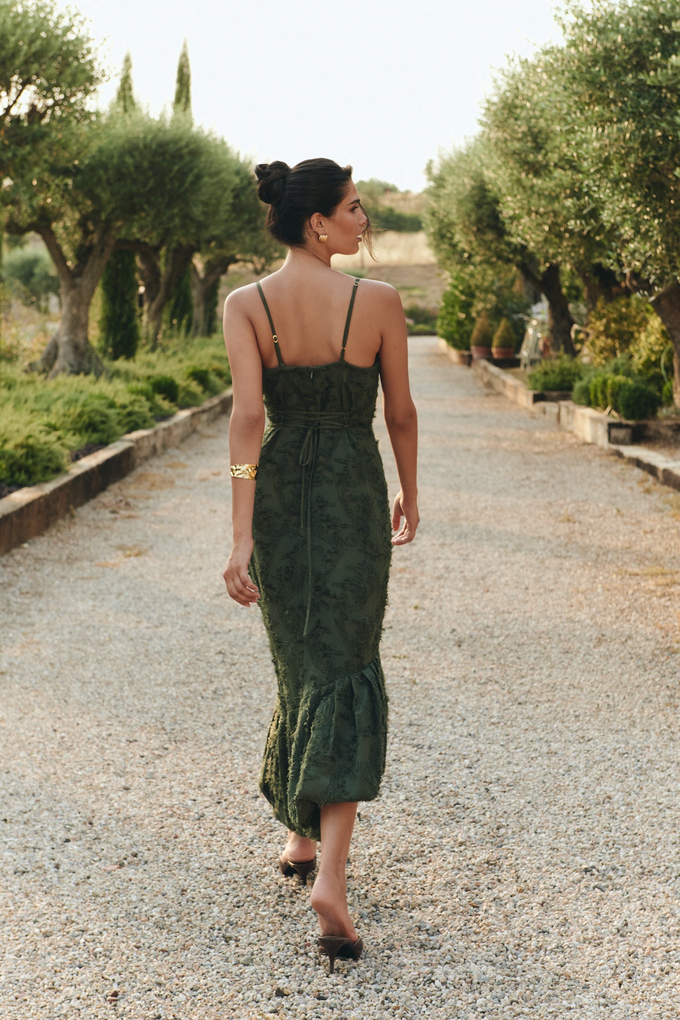 Vestido Vespro verde musgo