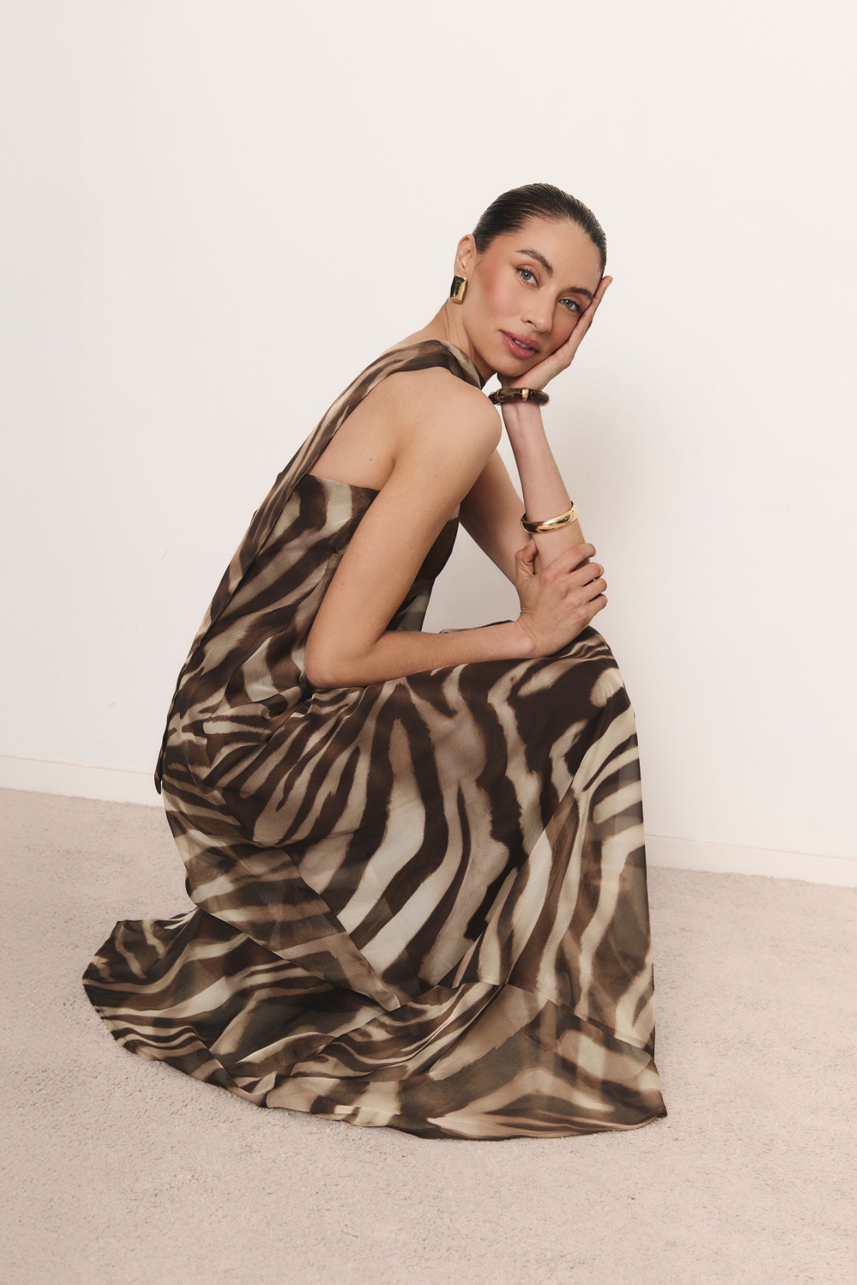 Vestido Cala zebra print