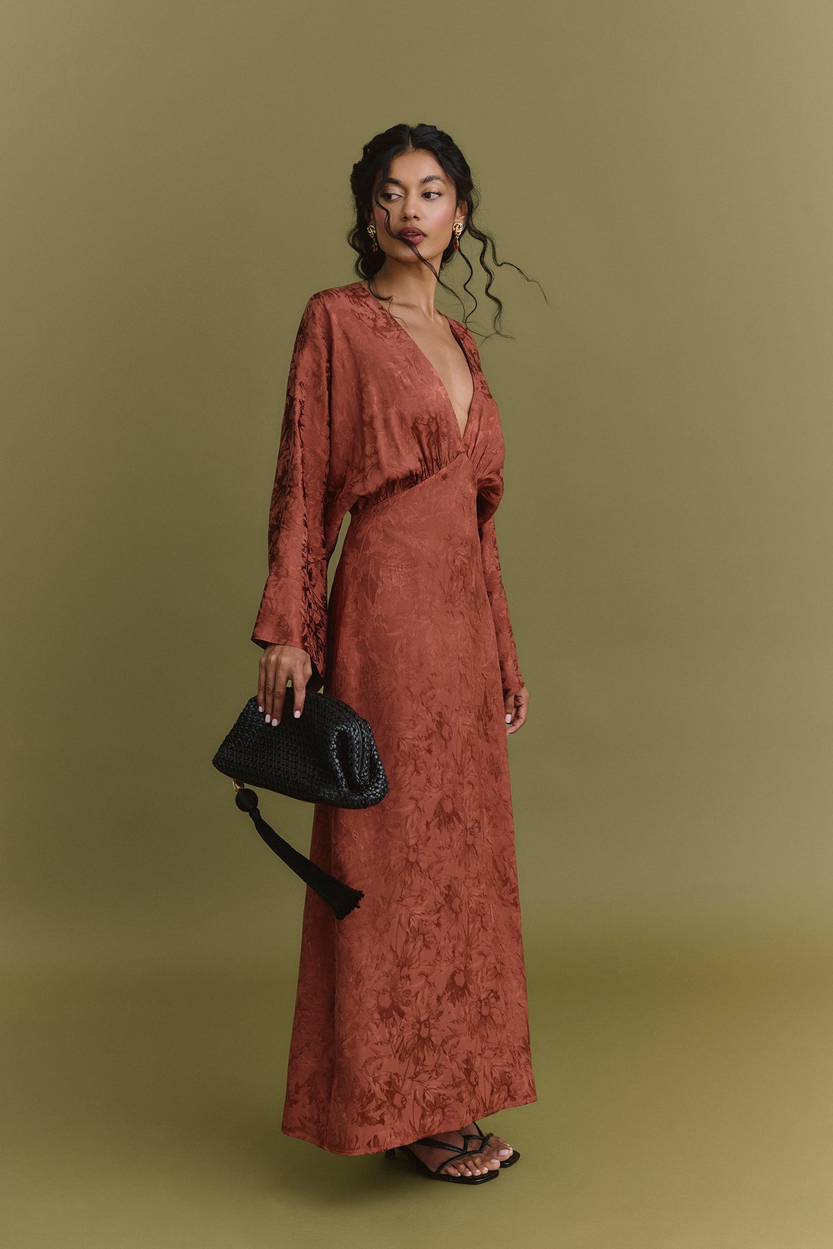 Vestido Diletta terracota