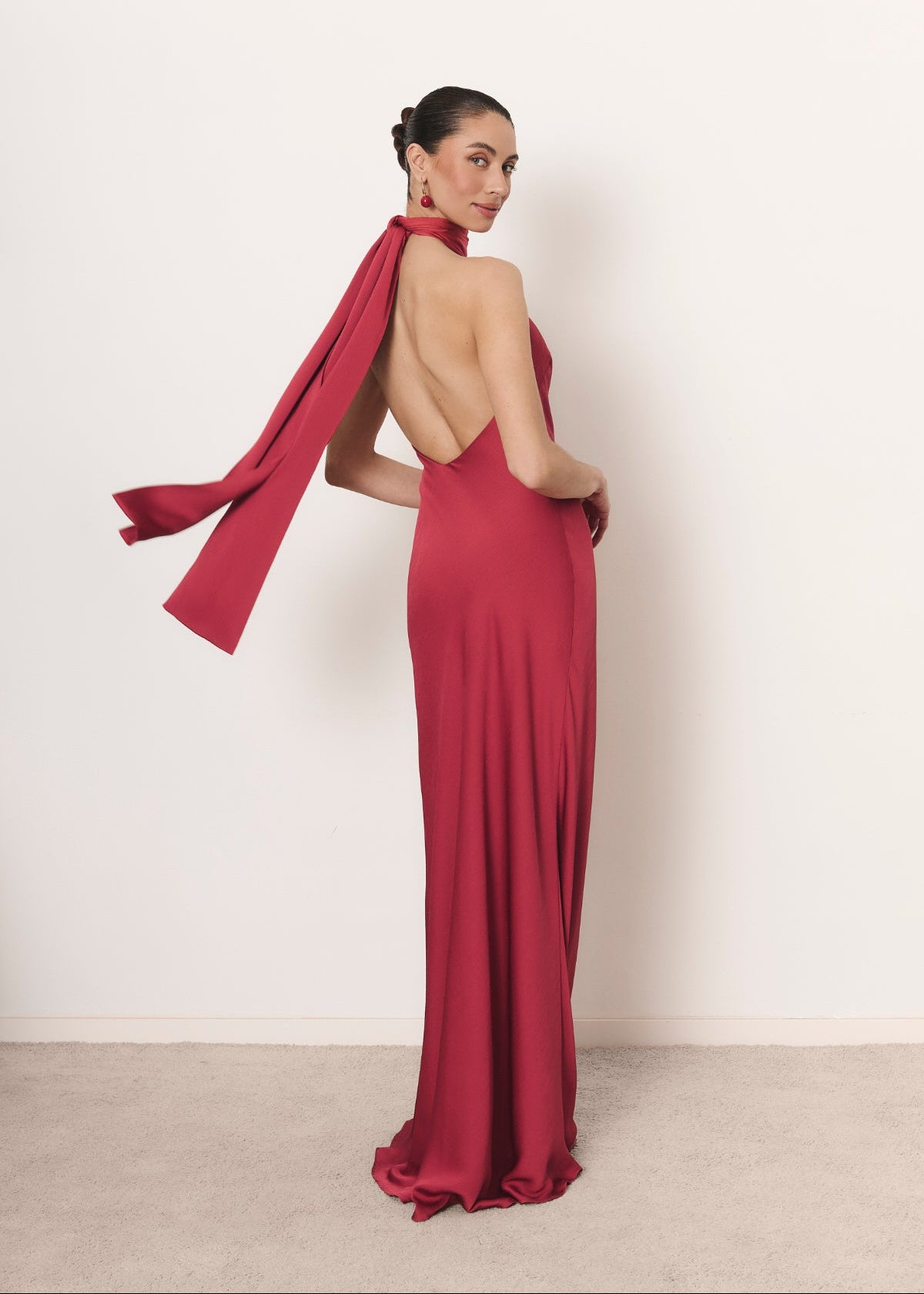 Vestido Stella rojo fresa