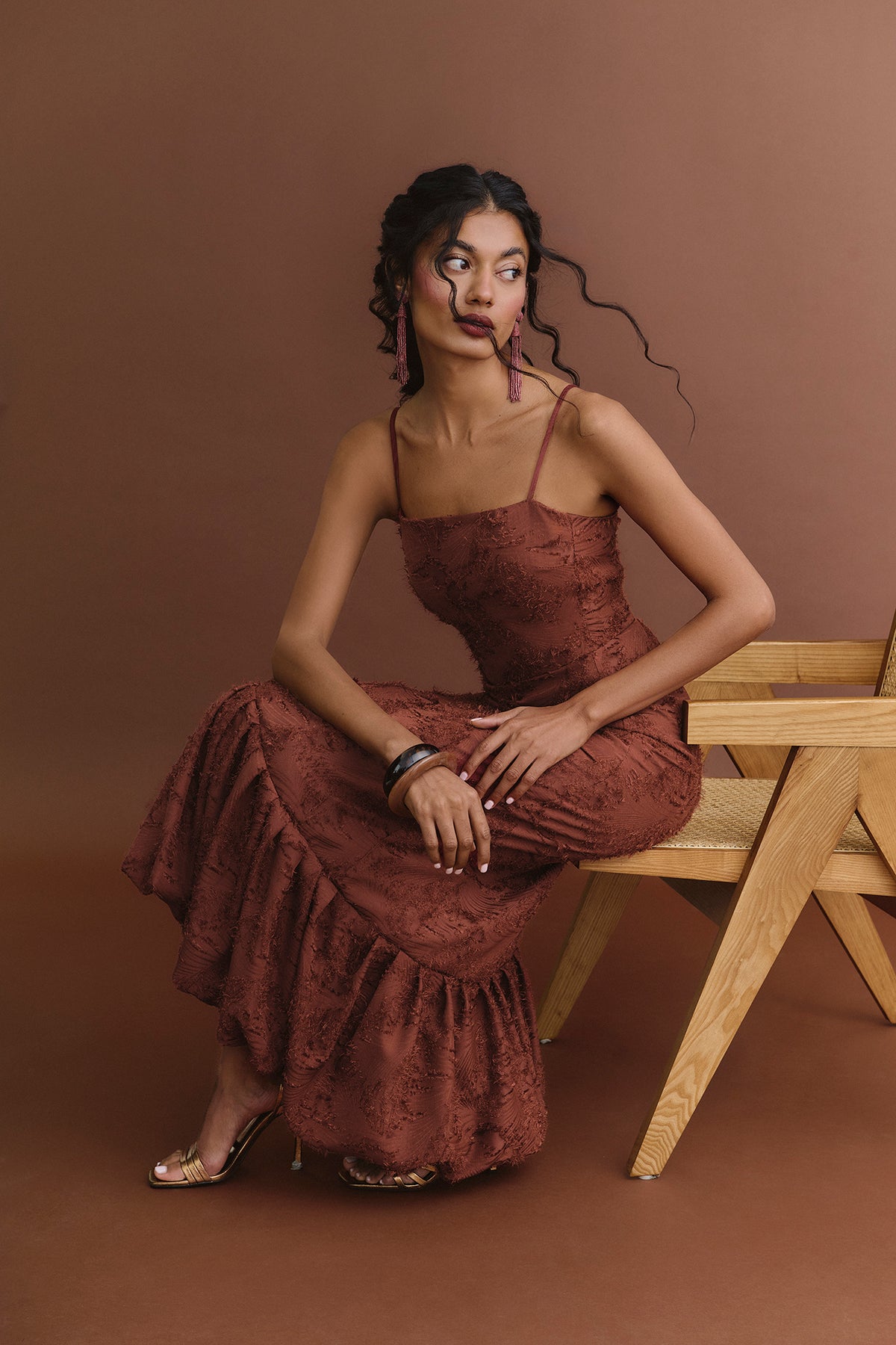 Vestido Vespro terracota