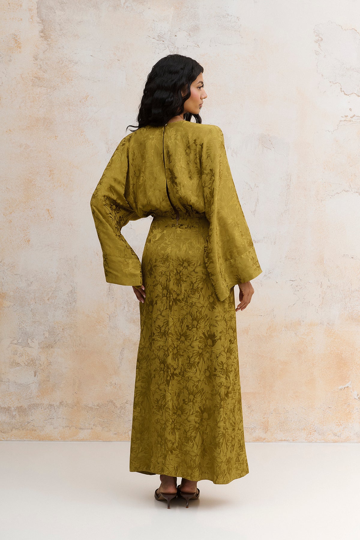 Vestido Diletta verde aceite