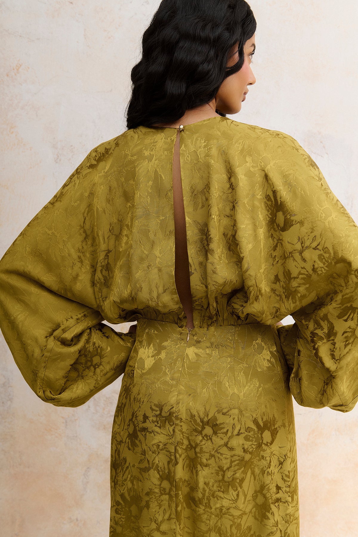 Vestido Diletta verde aceite