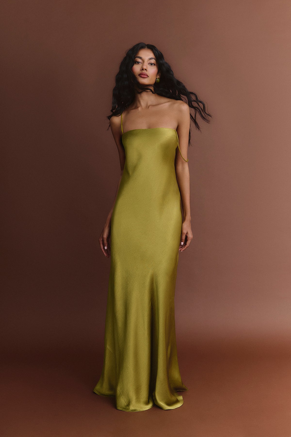 Vestido Olia verde aceite