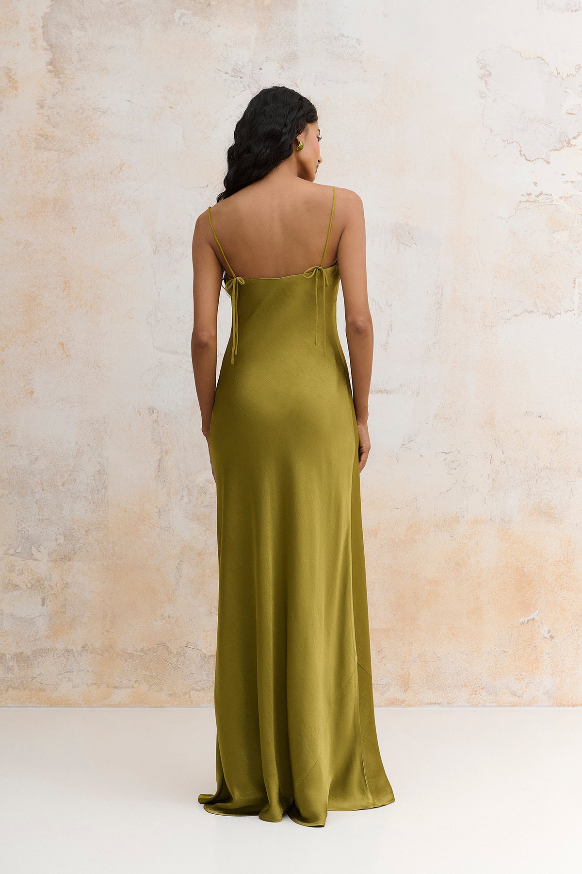 Vestido Olia verde aceite