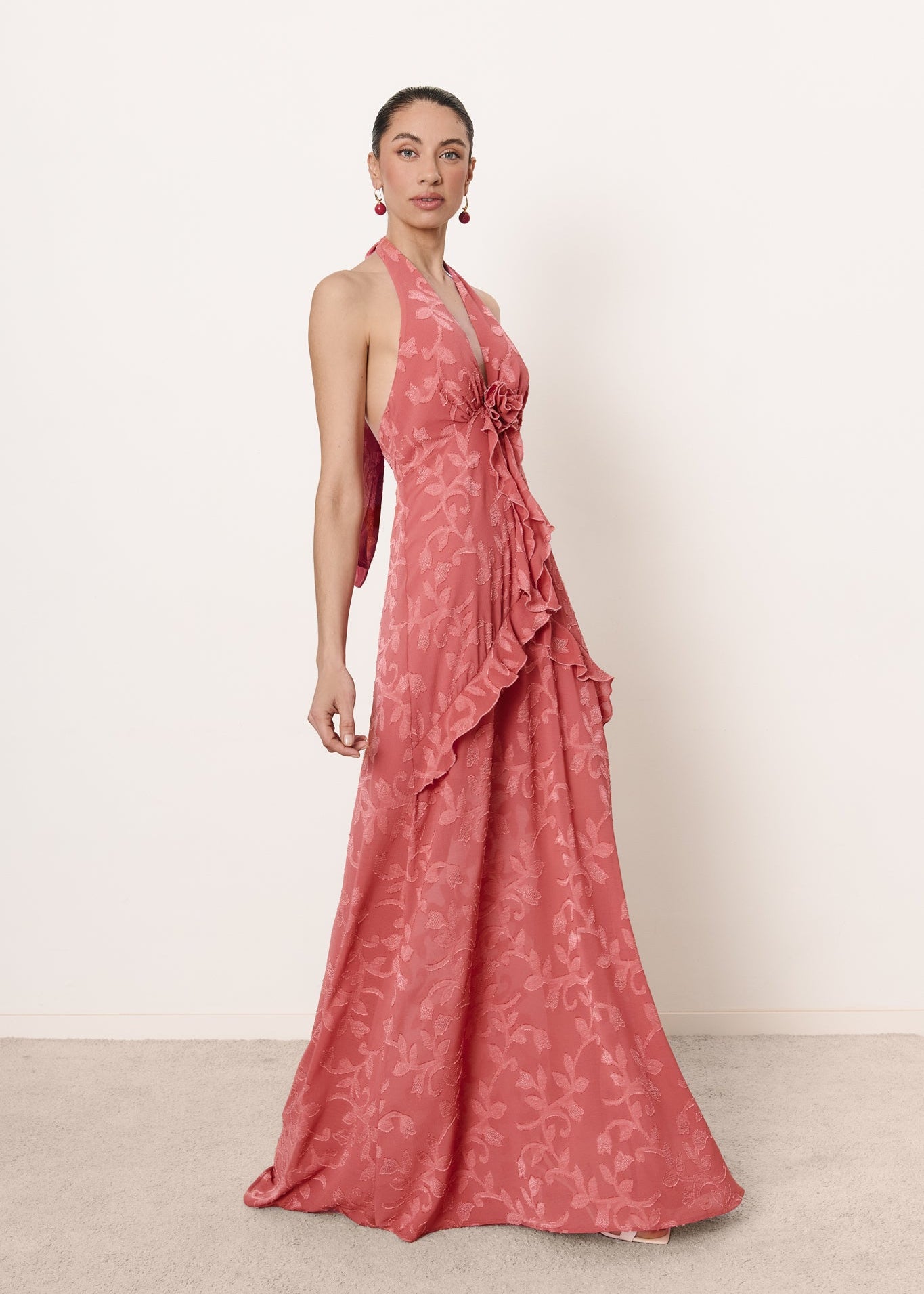 Vestido Bahia rosa coral